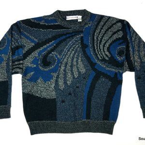 VTG SATURDAYS Abstract Ugly Sweater Sz Large